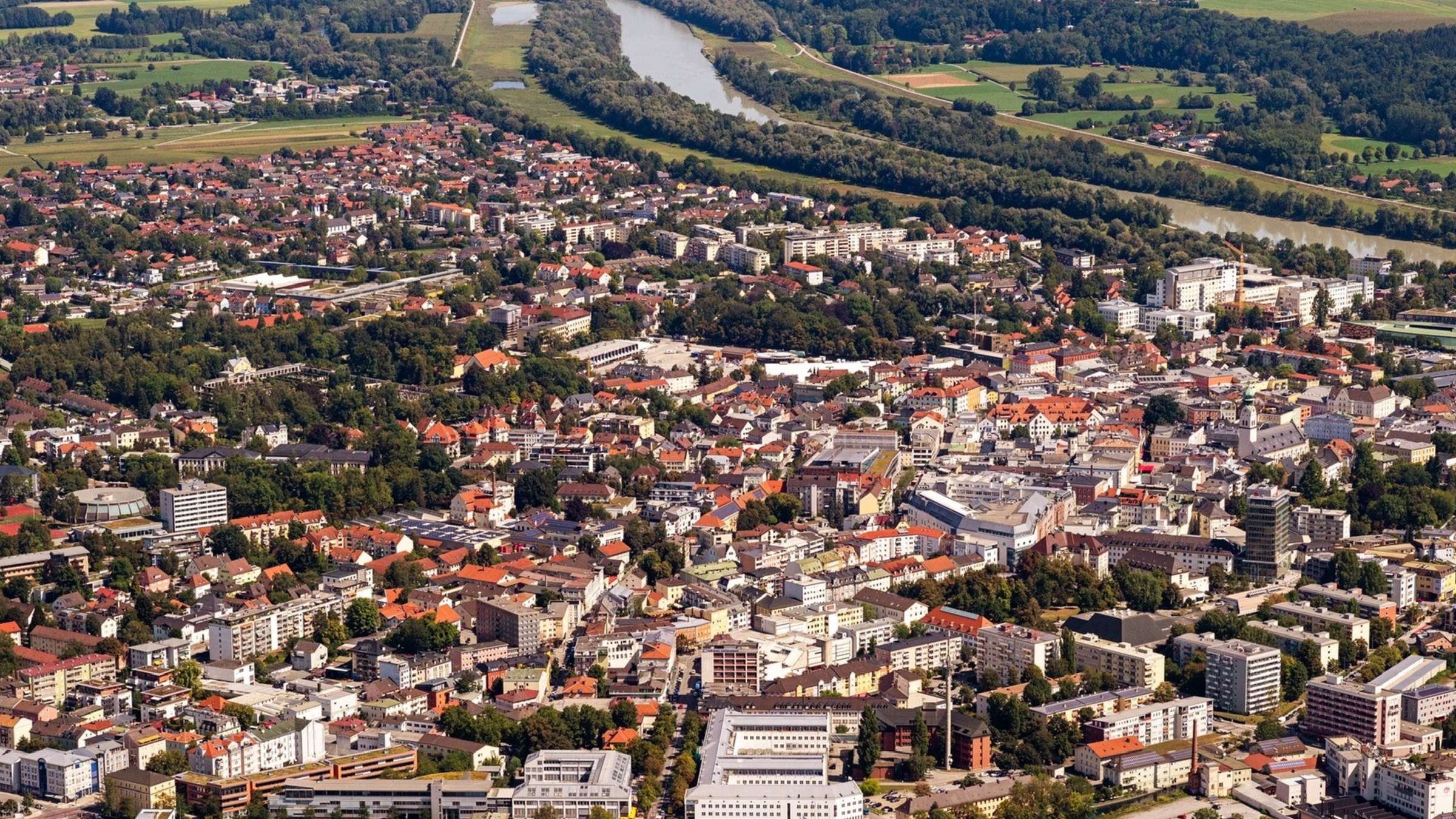 Wolfratshausen Stadt - Luftaufnahme